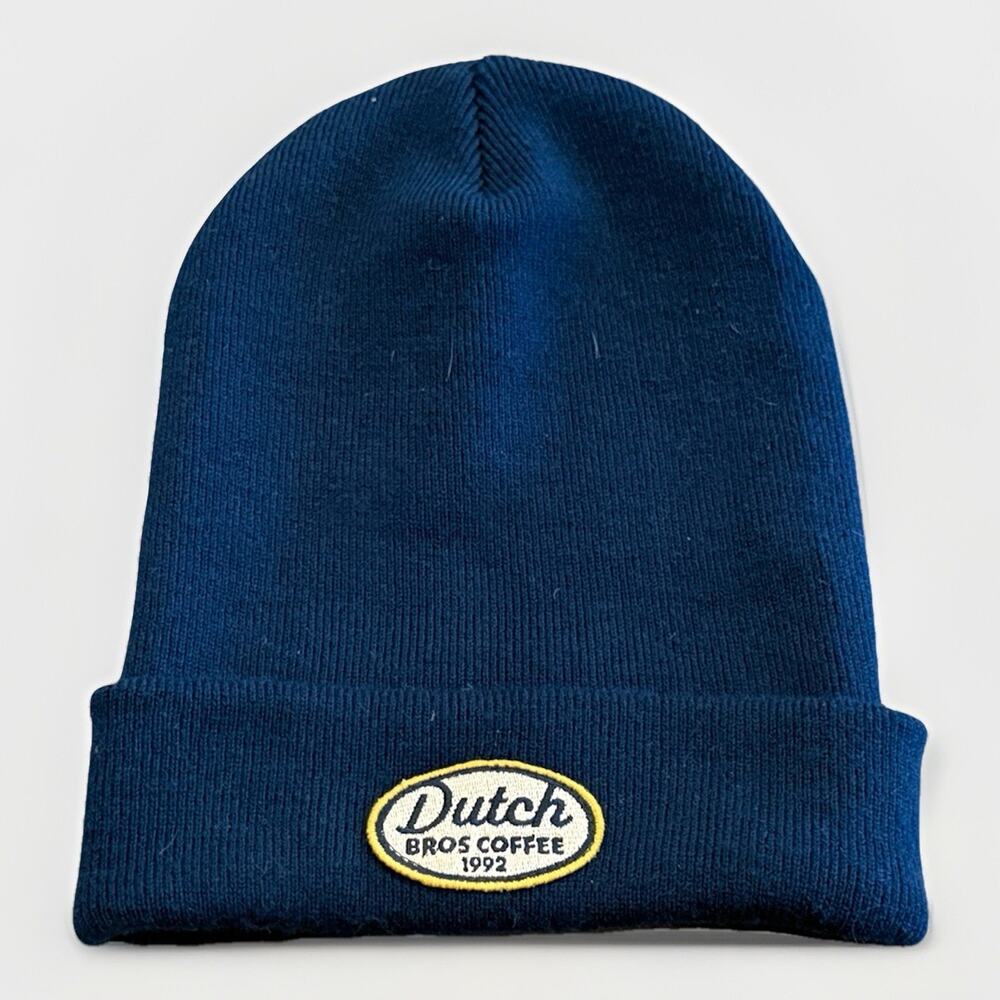 Dutch Bros Coffee Unisex Navy Winter Warm Beanie One Size Hat 100% Acrylic Cap